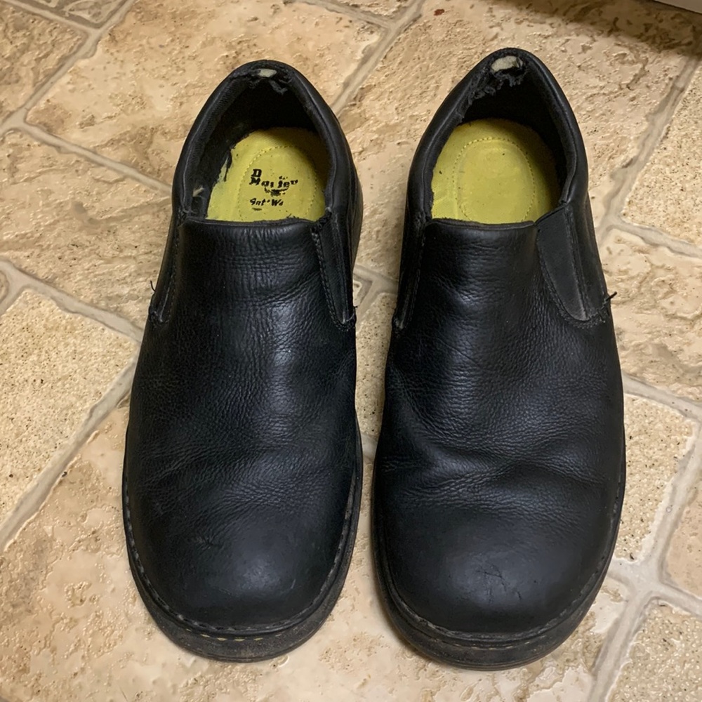 Dr. Martens Boyle Grizzly Leather Slip On Shoes